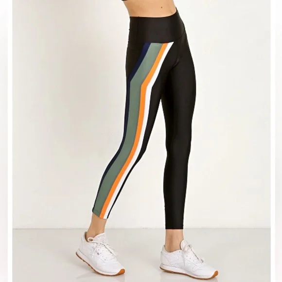 PE NATION Flight Series Legging Black 7/8 length midrise sculpted panels - Picture 1 of 7